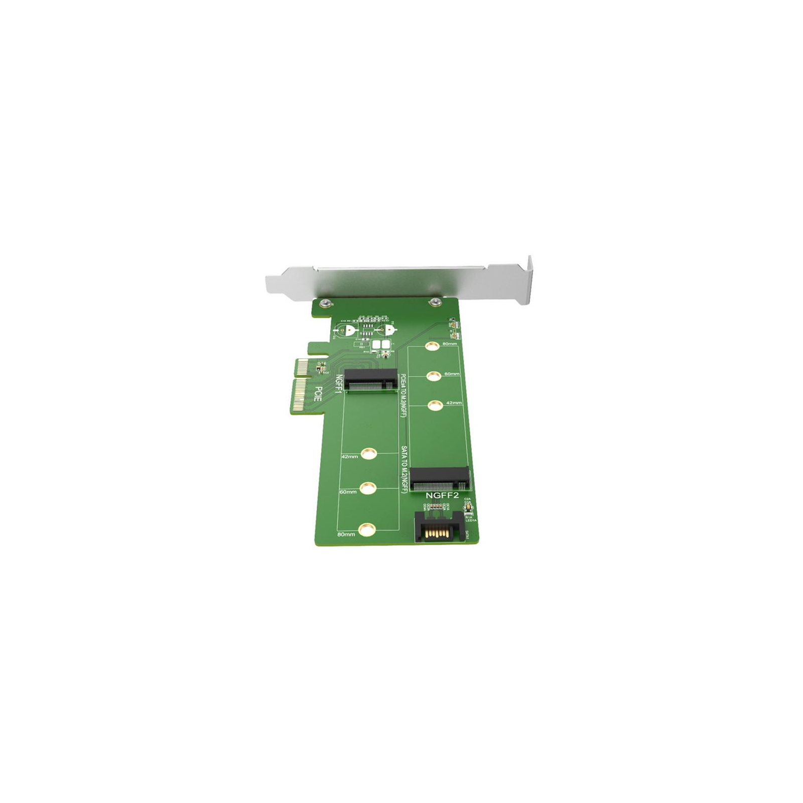 Контролер Maiwo Multi-Size PCIex4 & SATA to M.2 (M-Key or B-key) KT015 SSD (45774) зображення 2