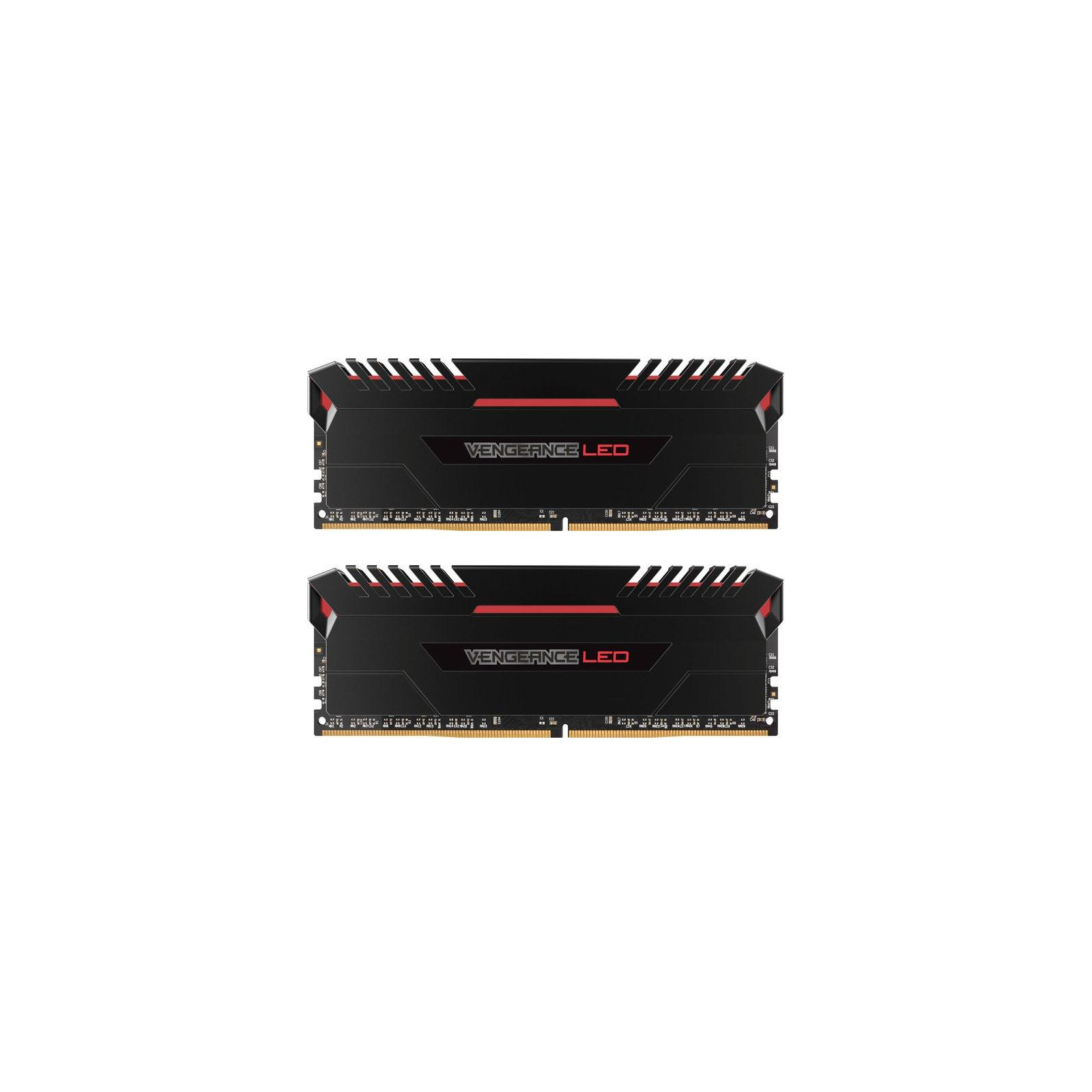 Модуль памяти для компьютера DDR4 16GB (2x8GB) 3000 MHz Vengeance LED Red Corsair (CMU16GX4M2C3000C15R)