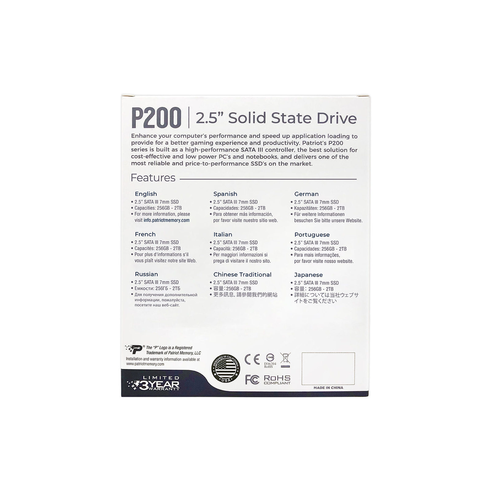 Накопитель SSD 2.5" 512GB Patriot (P200S512G25) изображение 6