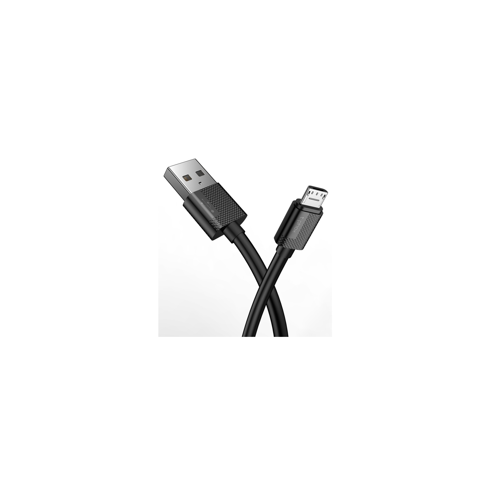 Дата кабель USB 2.0 AM to Micro 5P 2.0m Nets T-M801 Black T-Phox (T-M801(2) black) зображення 3