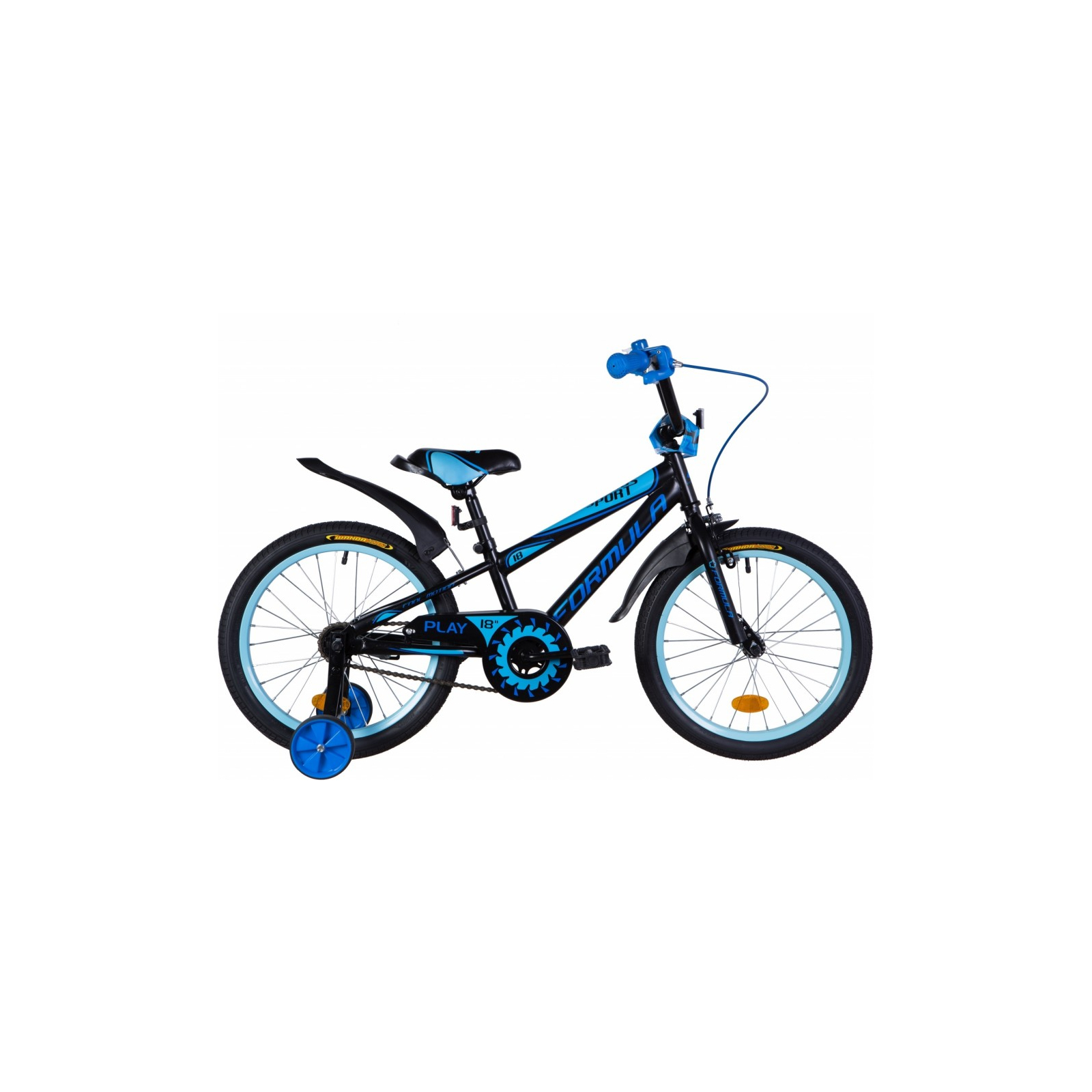 Детский велосипед Formula 18" SPORT рама-9,5" St 2020 черно-синий с голубым (OPS-FRK-18-059)