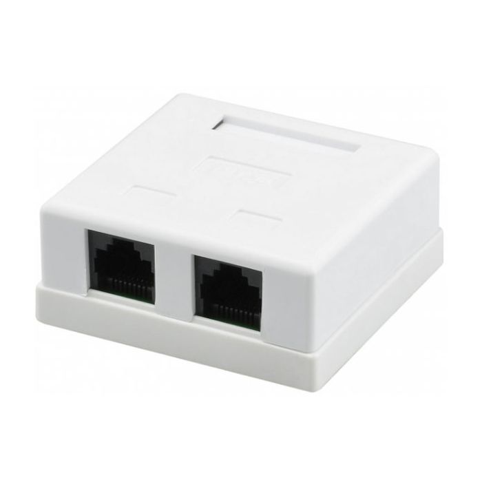 Компьютерная розетка RJ45x2 UTP, 8P8C, cat.5e Ritar (00200)