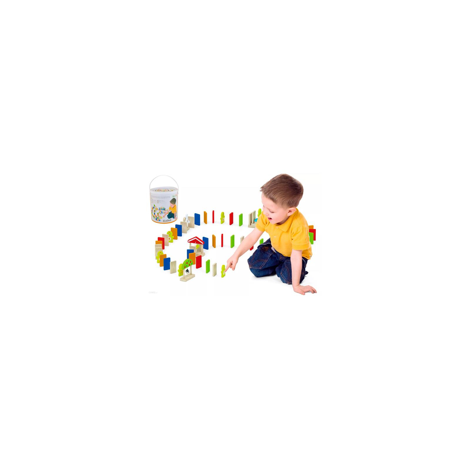 Ігровий набір Viga Toys Доміно, 116 елементів (51620) зображення 4