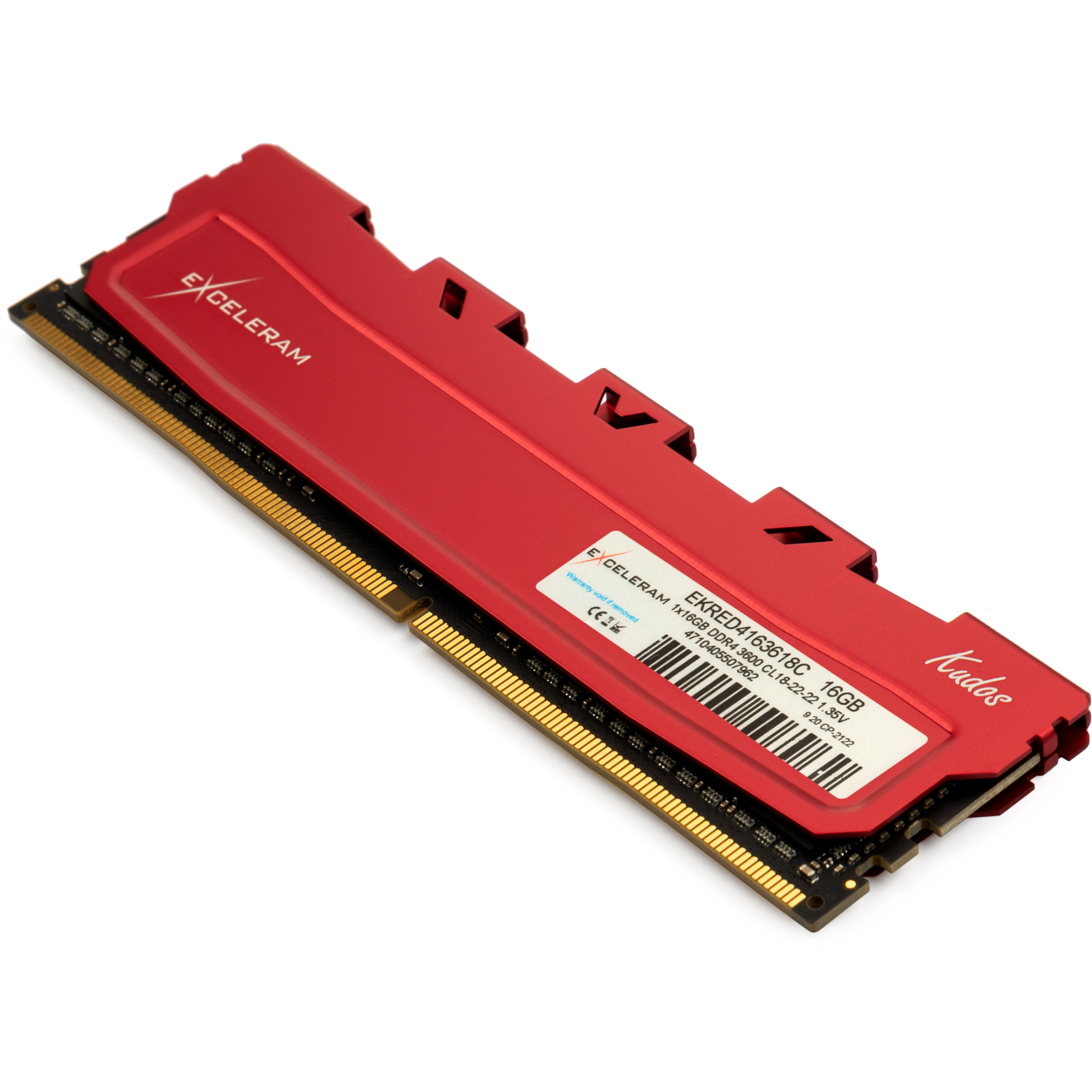 Модуль памяти для компьютера DDR4 16GB 3600 MHz Red Kudos eXceleram (EKRED4163618C) изображение 2
