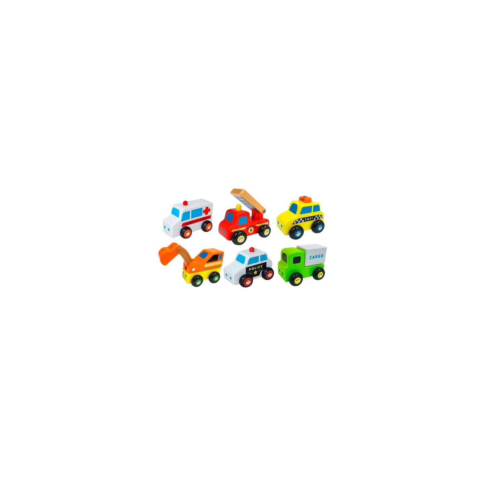 Развивающая игрушка Viga Toys Набор Мини-машинки 6 шт (59621) изображение 5
