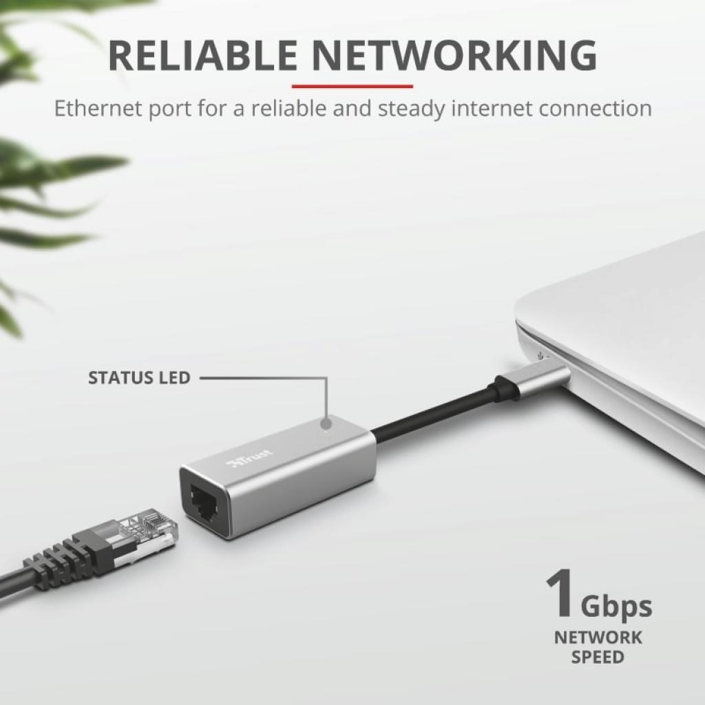 Перехідник Trust Dalyx USB-C to Ethernet Adapter (23771_TRUST) зображення 7