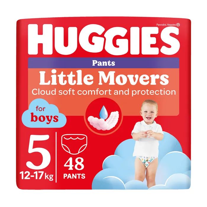 Подгузники Huggies Little Movers/Pants 5 (12-17 кг) для мальчиков 96 шт (5029054568163)
