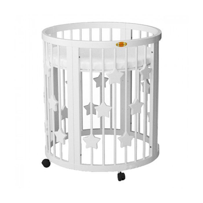 Ліжечко Ingvart SMART BED ROUND із зірочками білий (1359003) зображення 2