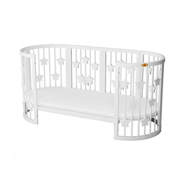 Ліжечко Ingvart SMART BED ROUND із зірочками білий (1359003) зображення 3