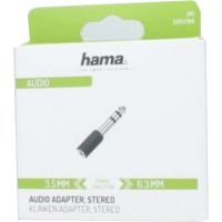 Переходник 6.3 mm Jack - 3.5 mm Jack Stereo Black Hama (00205194) изображение 2