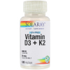 Витамин Solaray Витамин D3+K2, Soy-Free Vitamin D3 + K2, 120 вегетарианских (SOR-57445)