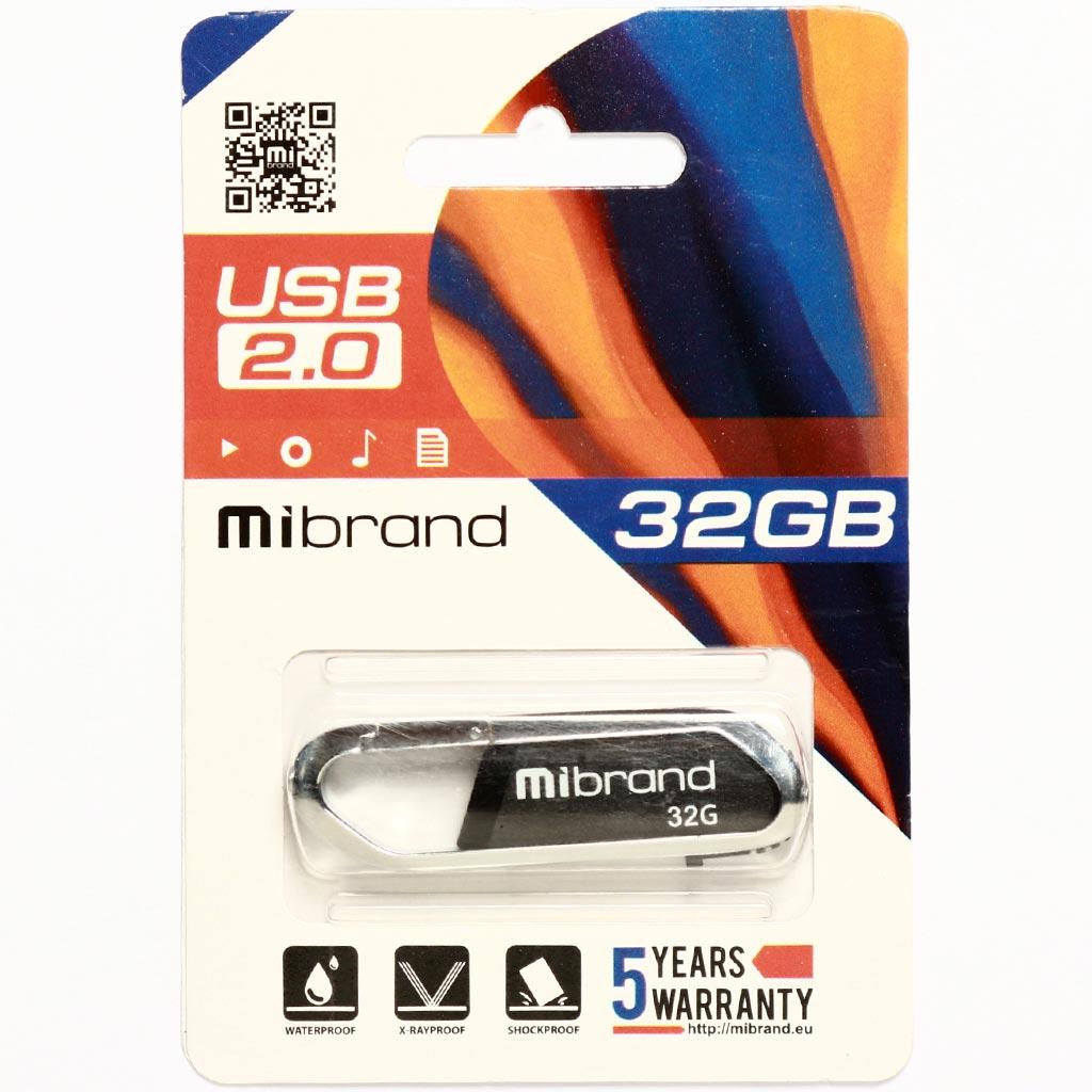 USB флеш накопитель Mibrand 32GB Aligator Grey USB 2.0 (MI2.0/AL32U7G) изображение 2