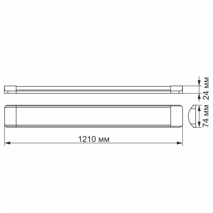 Світильник Videx LED 6W 1,2М 4100K 220V (VL-BN-36124) зображення 3