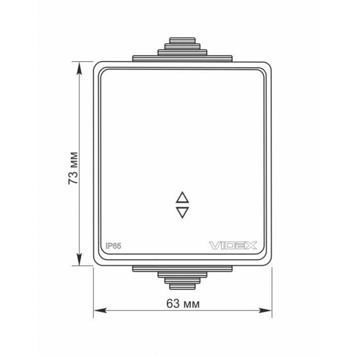 Переключатель Videx BINERA IP65 наружный 1кл проходной изображение 4