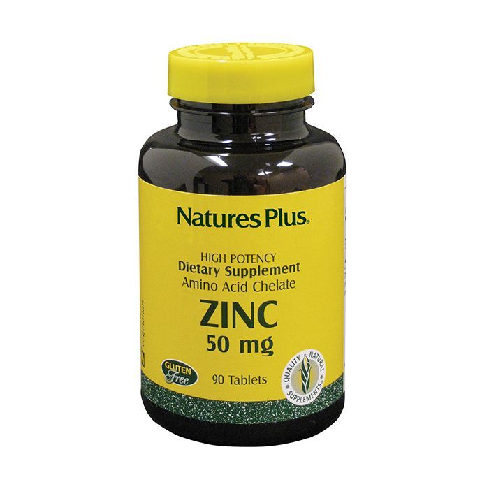 Минералы Natures Plus Цинк 50мг, 90 таблеток (NAP-03645)