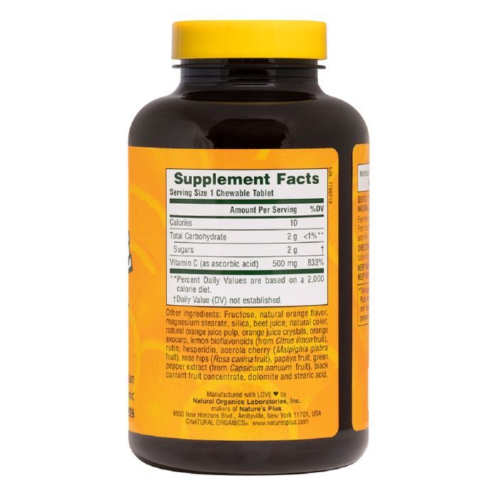 Витамин Natures Plus Витамин С, Orange Juice Vitamin C, 500 мг, Nature's Plus, 90 (NTP2465) изображение 2