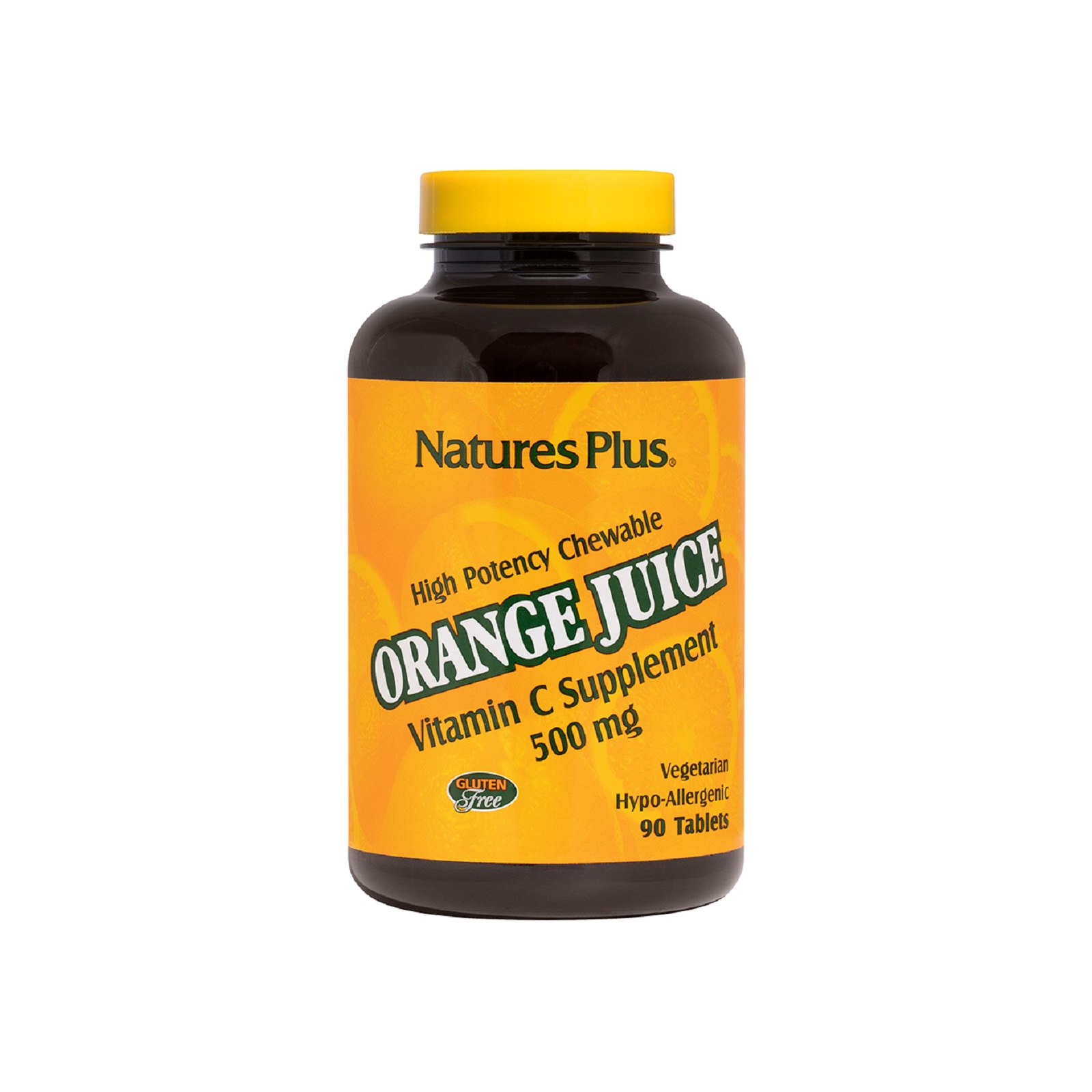 Вітамін Natures Plus Вітамін С, Orange Juice Vitamin C, 500 мг, Nature's Plus, 90 (NTP2465)