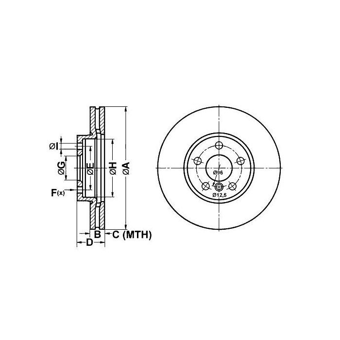Тормозной диск ATE 24-0124-0260-1-02 изображение 2