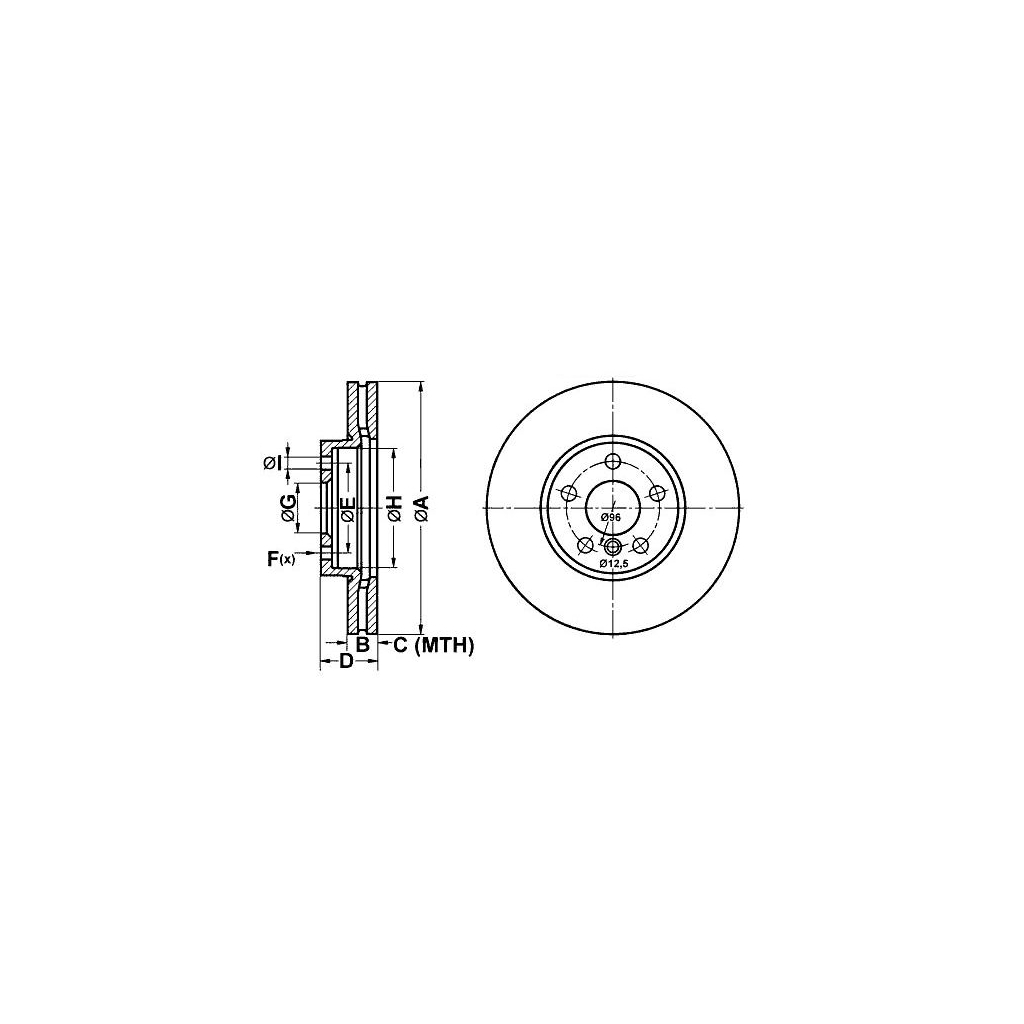 Тормозной диск ATE 24-0124-0260-1-02 изображение 2
