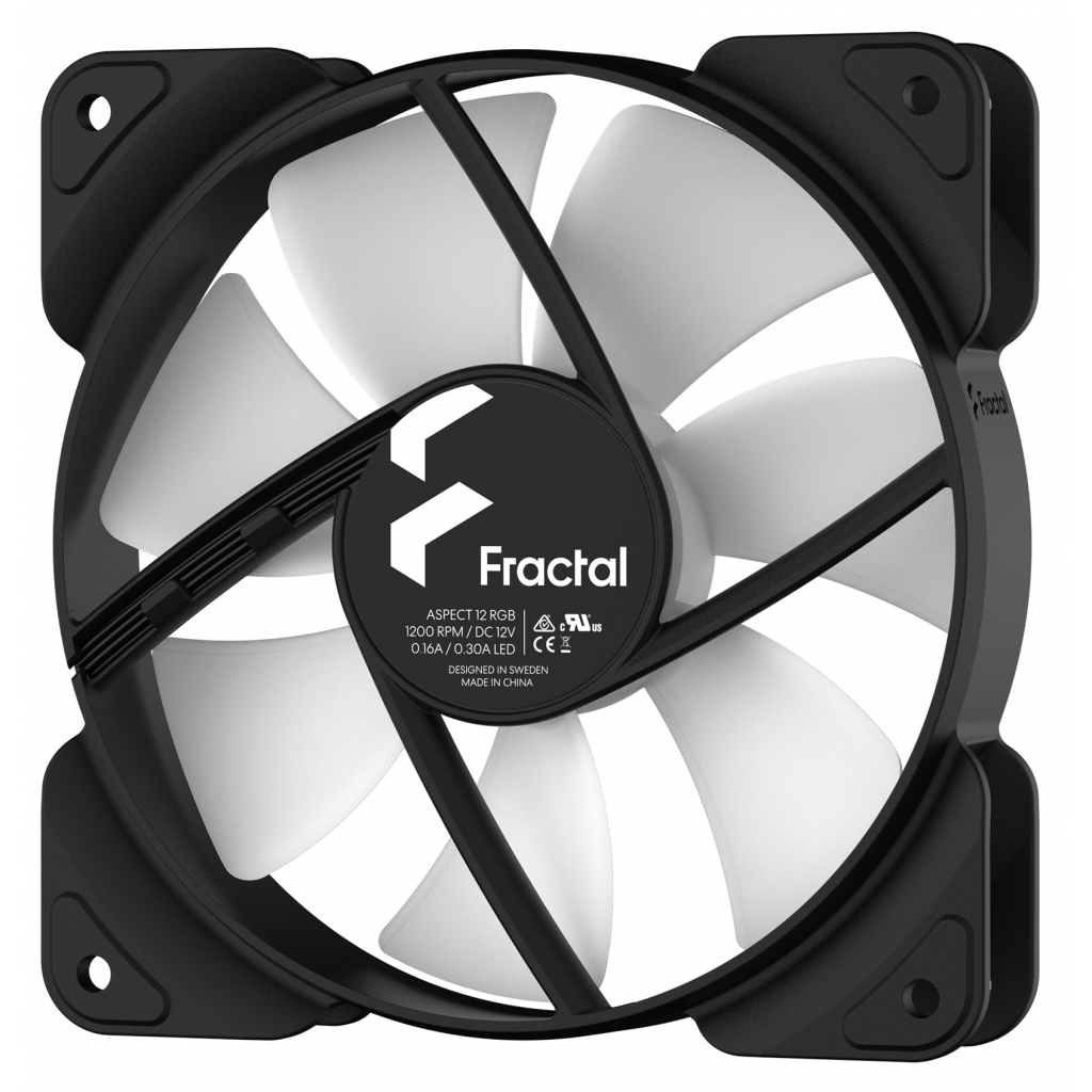 Кулер для корпуса Fractal Design Aspect 12 RGB Black Frame (FD-F-AS1-1204) изображение 4