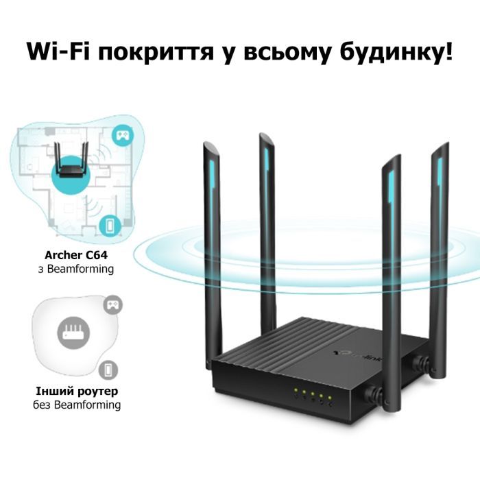 Маршрутизатор TP-Link ARCHER-C64 зображення 5