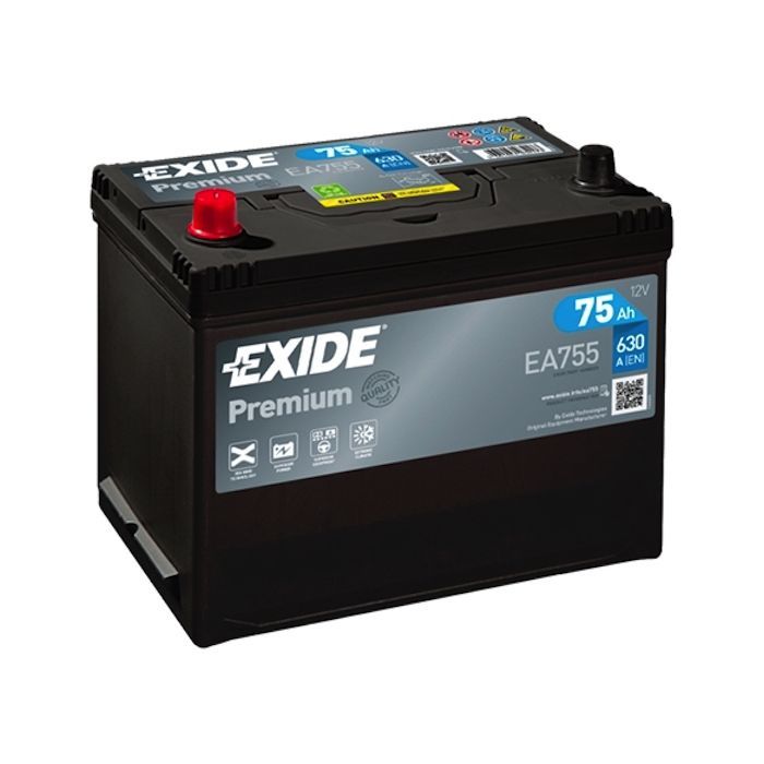 Аккумулятор автомобильный EXIDE PREMIUM 75A (EA755)