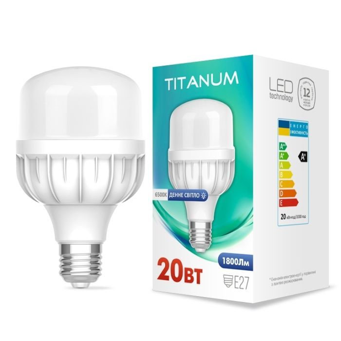 Лампочка TITANUM A80 20W E27 6500К (TL-HA80-20276) зображення 2
