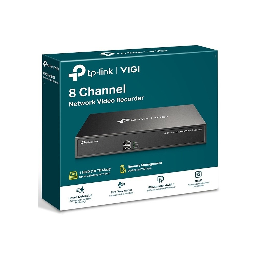 Регистратор для видеонаблюдения TP-Link VIGI NVR1008H (VIGI-NVR1008H) изображение 3