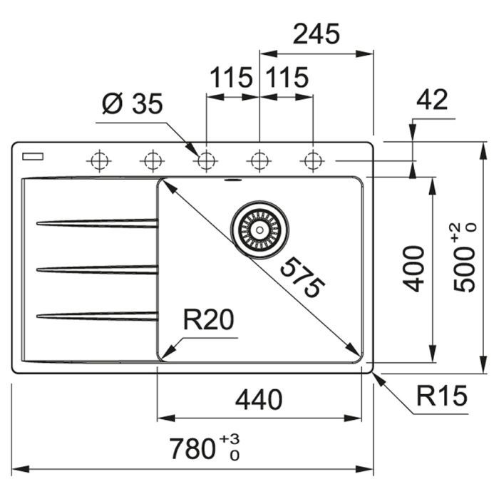 Мийка кухонна Franke Centro CNG 611-78 TL (114.0630.467) зображення 2