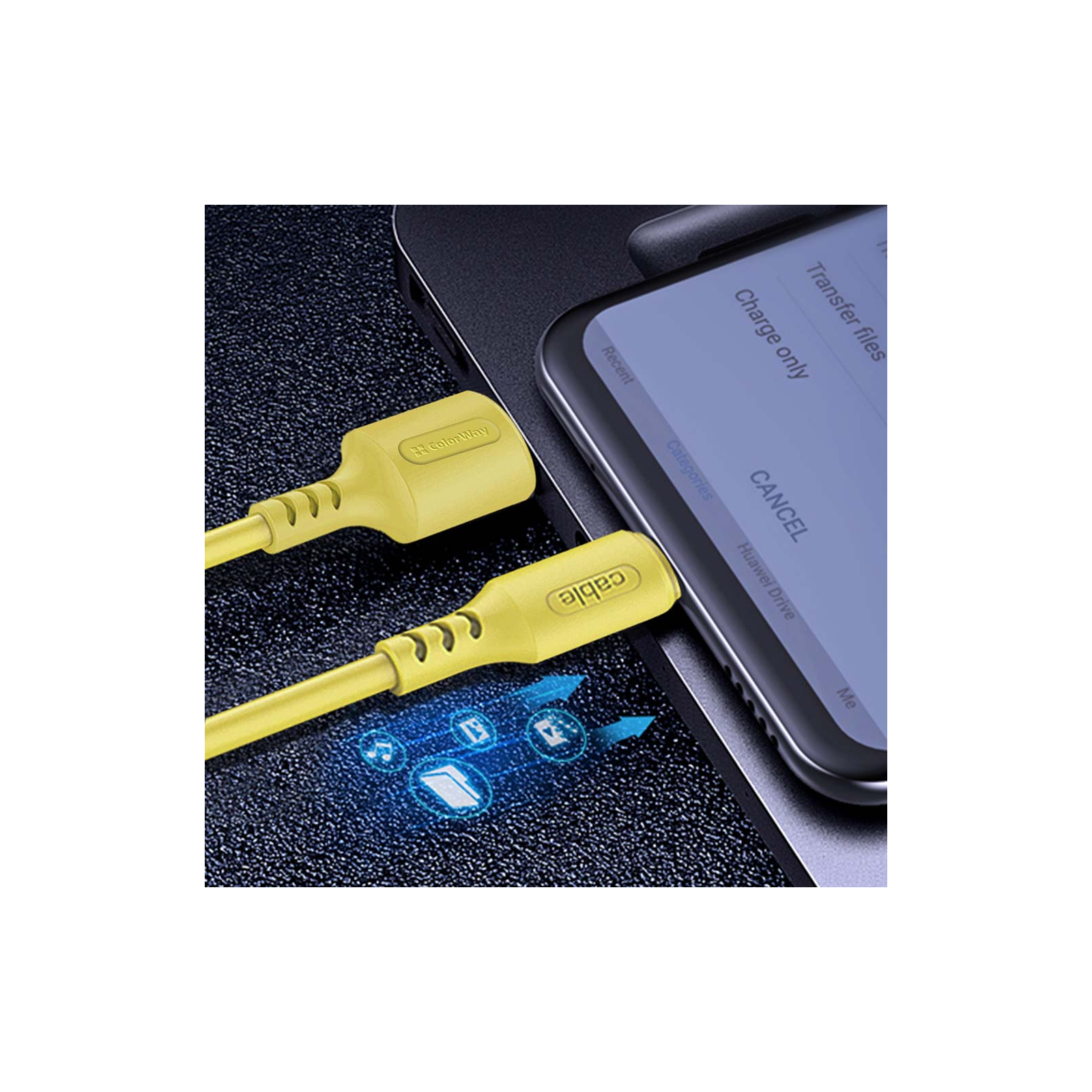 Дата кабель USB 2.0 AM to Type-C 1.0m soft silicone green ColorWay (CW-CBUC042-GR) зображення 6