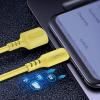 Дата кабель USB 2.0 AM to Type-C 1.0m soft silicone yellow ColorWay (CW-CBUC043-Y) зображення 6