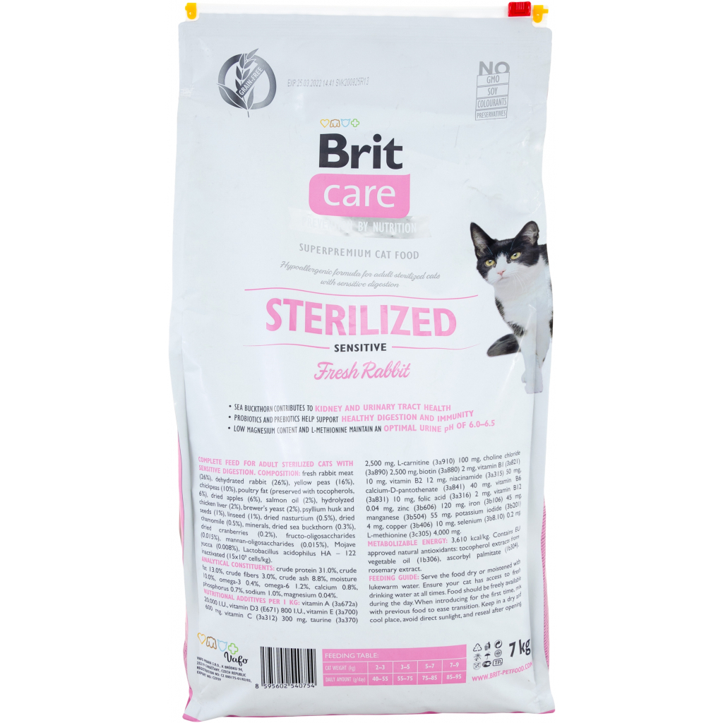 Сухой корм для кошек Brit Care Cat GF Sterilized Sensitive 2 кг (8595602540761) изображение 2