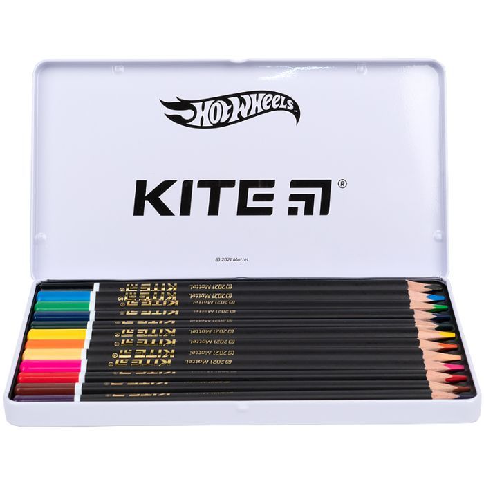 Олівці кольорові Kite Hot Wheels тригранні 12 шт (HW21-058) зображення 3