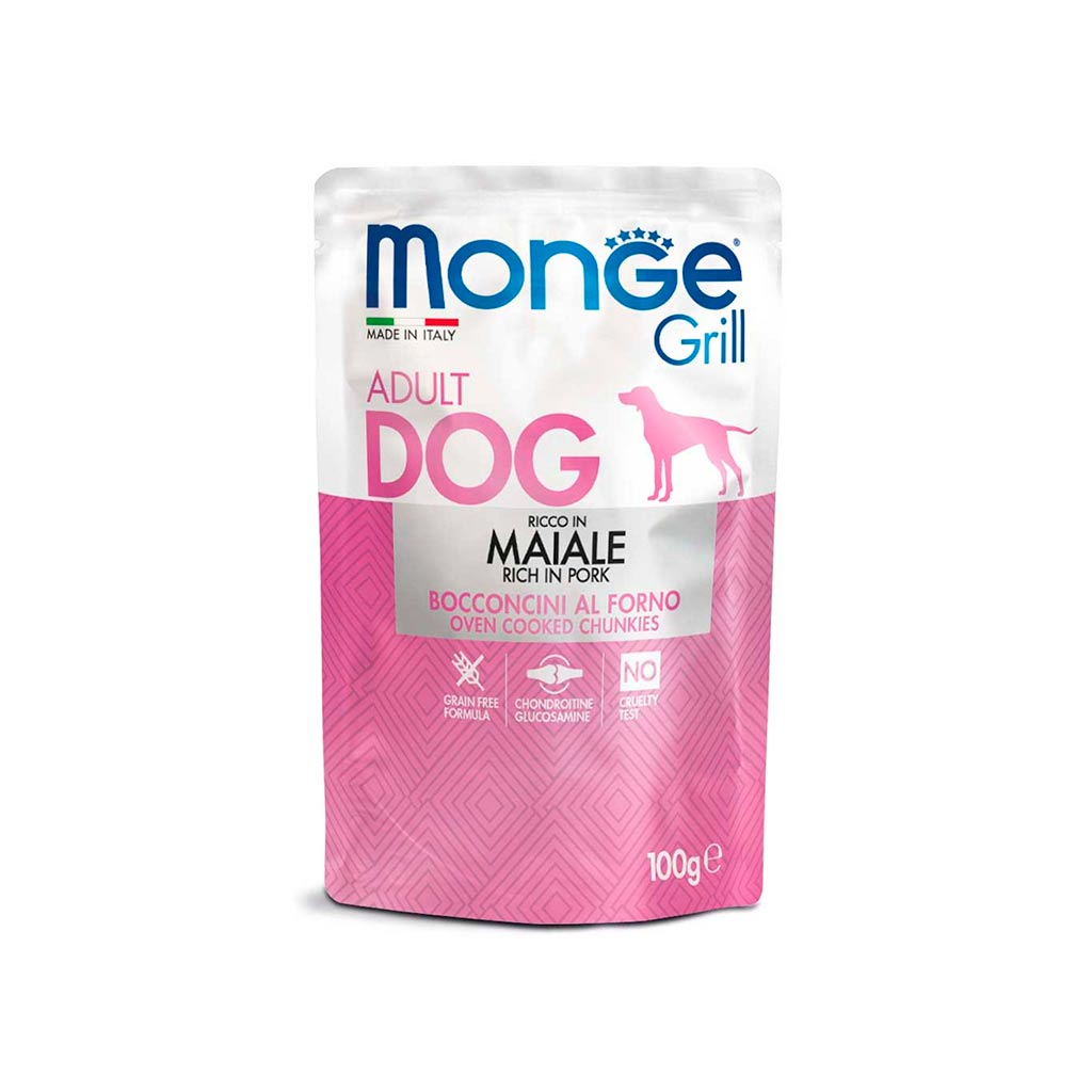 Влажный корм для собак Monge Dog Grill з свининою 100 г (8009470013147)