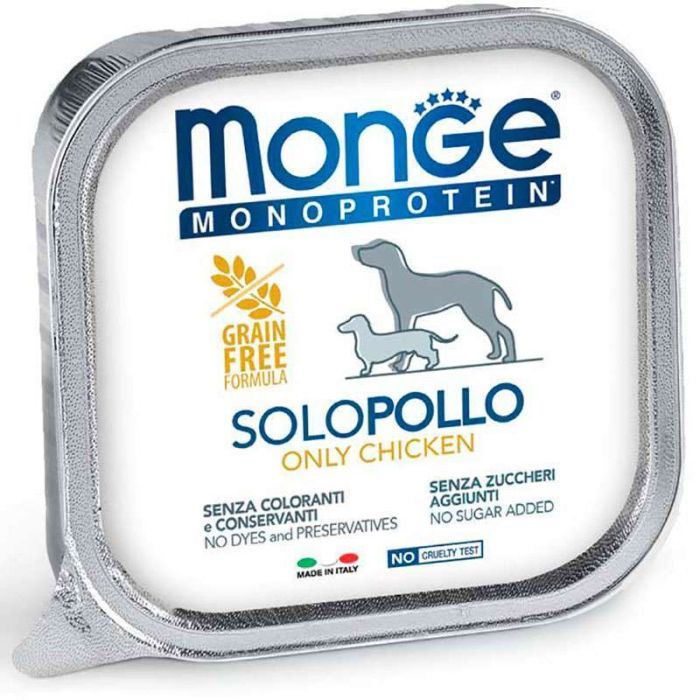 Консервы для собак Monge Dog Solo 100% курица 150 г (8009470014137)