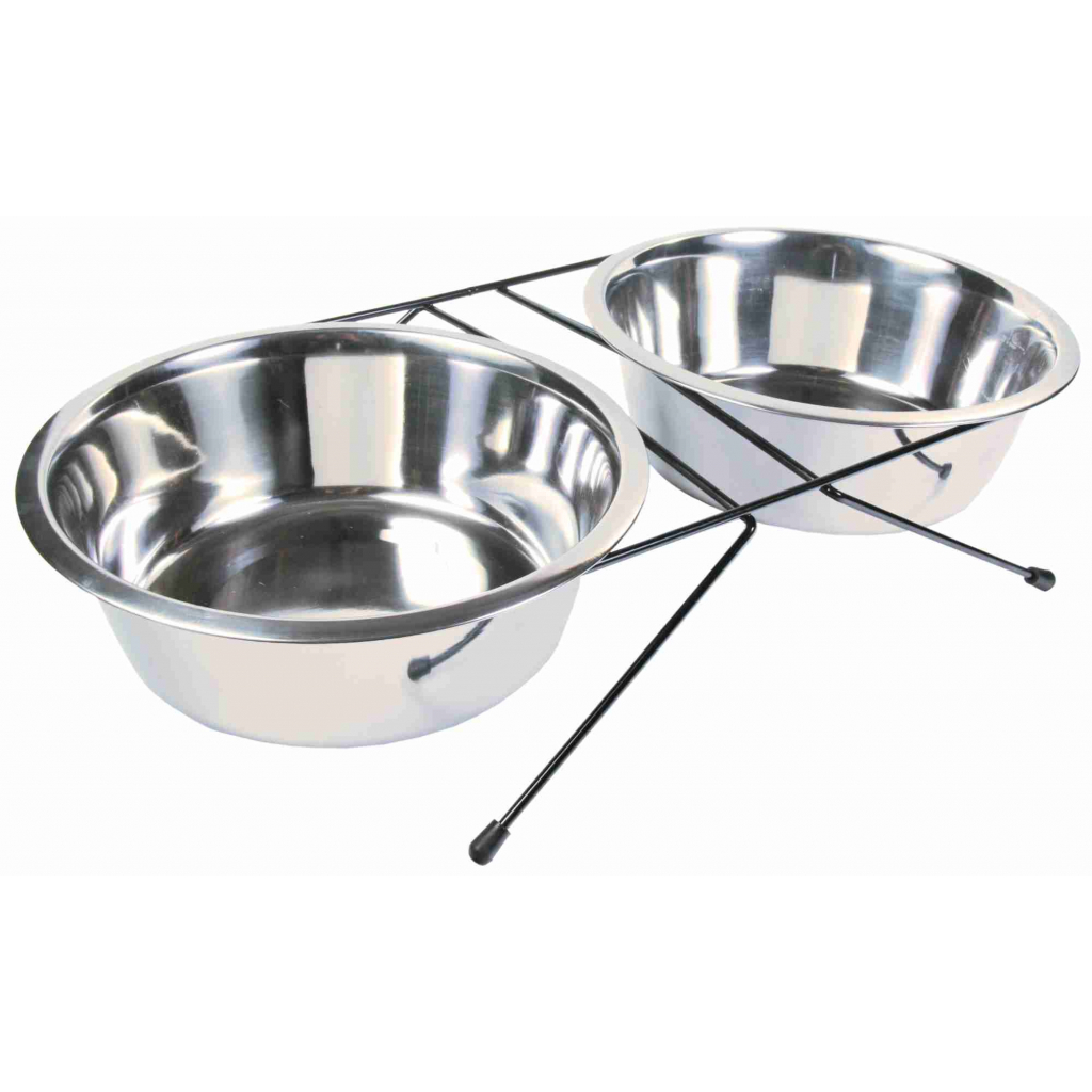 Посуда для собак Trixie низкая подставка с мисками 2.8 л/24 см (4011905248349)