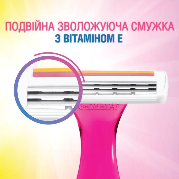 Бритва Bic Miss Soleil Colour Collection 10 шт. (3086123399464) изображение 3