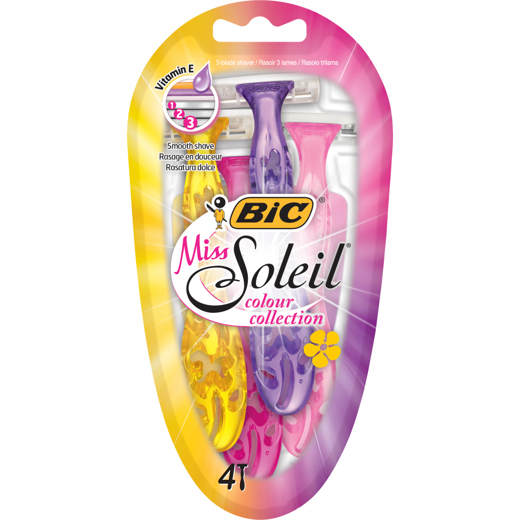 Бритва Bic Miss Soleil Colour Collection 4 шт. (3086123303843)