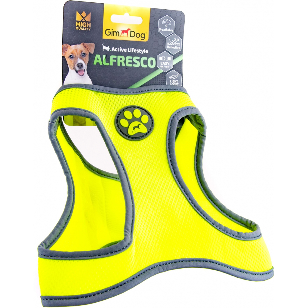 Шлей для собак GimDog Alfresco L неопрен 47-50 см желтая (8009632059990)