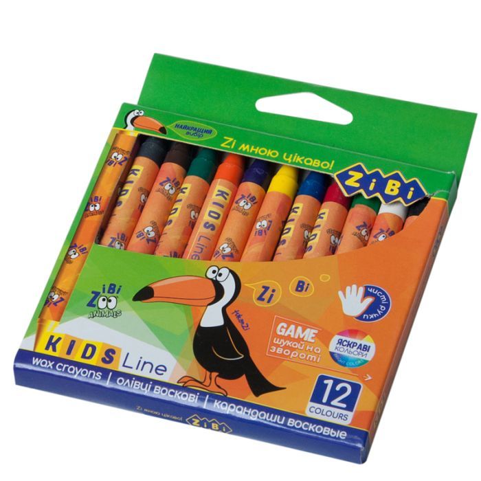 Карандаши цветные ZiBi Kids line восковые, 6 цветов (ZB.2480) изображение 2