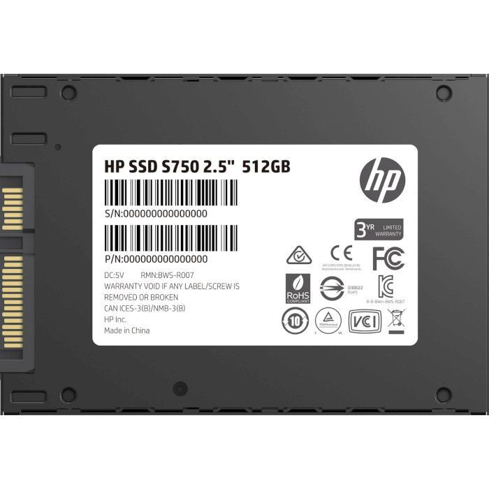 Накопитель SSD 2.5" 1TB S750 HP (16L54AA) изображение 4