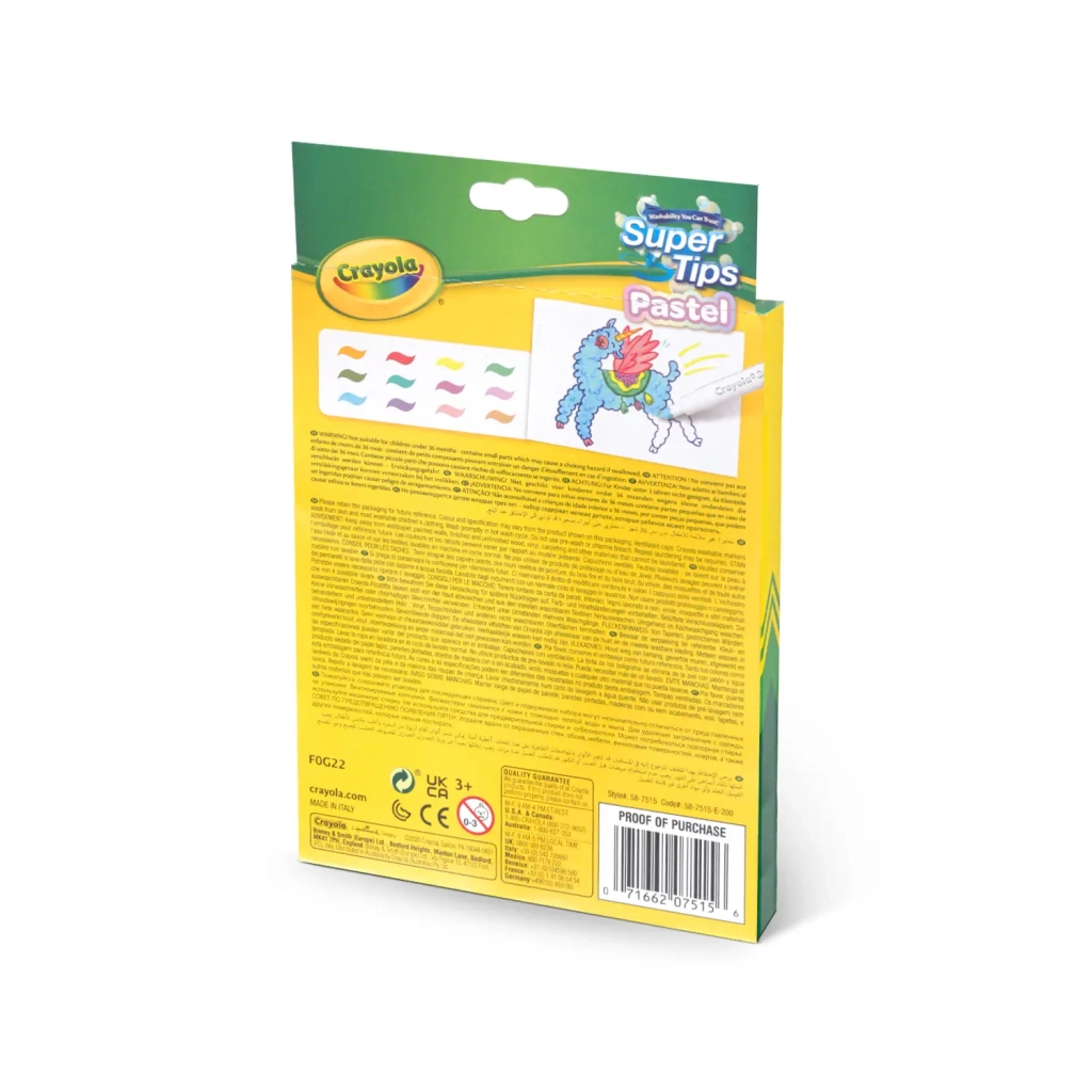 Фломастеры Crayola Supertips (washable) пастельные цвета, 12 шт (58-7515) изображение 6
