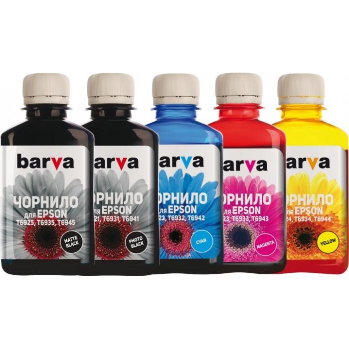 Чорнило Barva Epson T69, 5x180 мл MB/PB/C/M/Y (E69-180-MP)