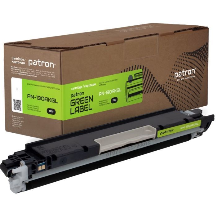 Тонер-картридж Patron HP 130A (CF350A) Green Label, black (PN-130AKGL)
