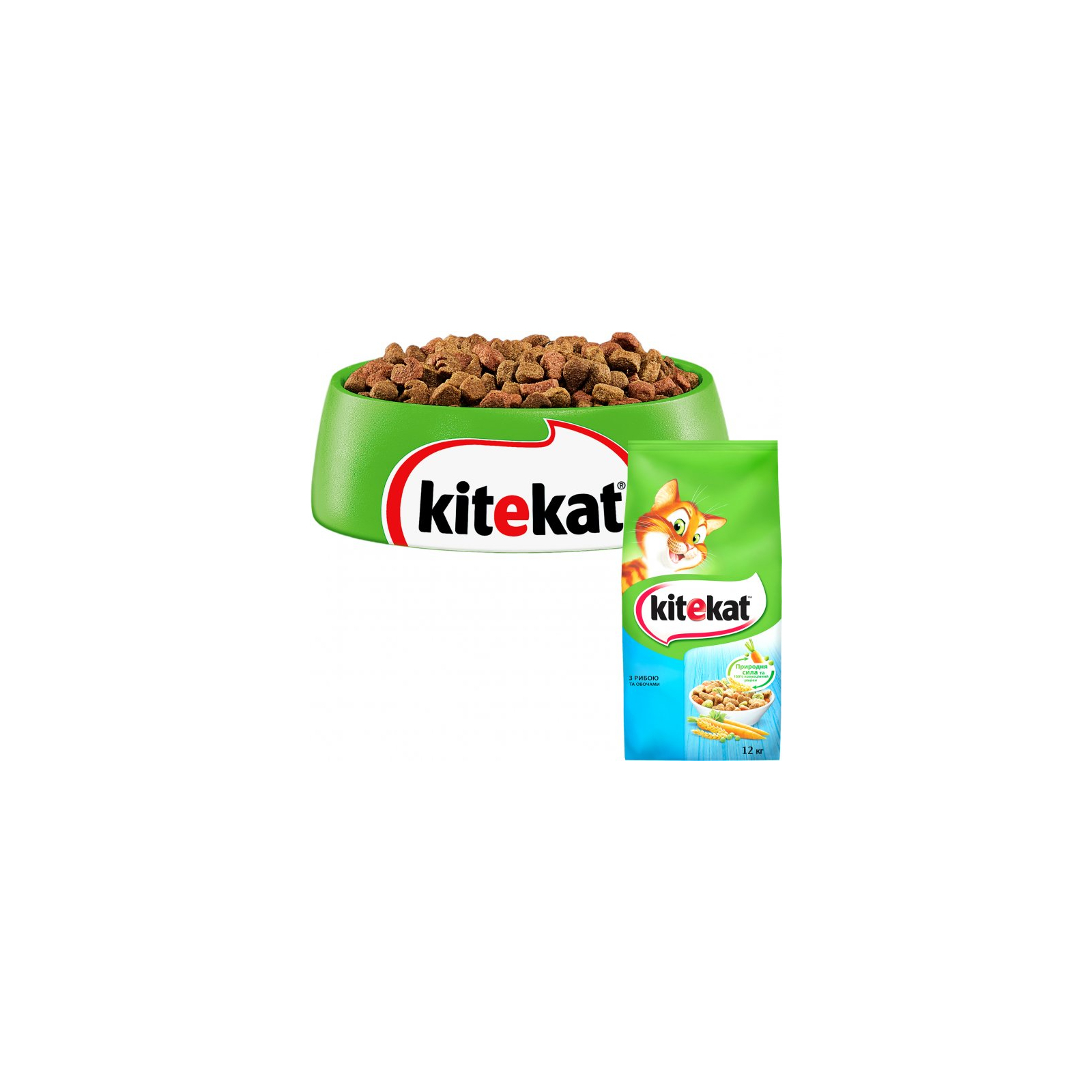 Сухой корм для кошек Kitekat Рыба с овощами 12 кг (5900951279911) изображение 2
