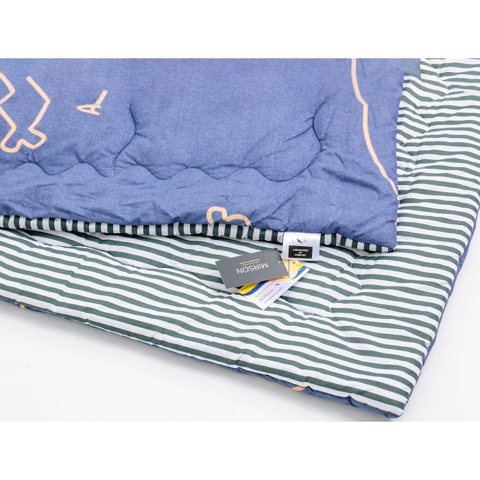Ковдра MirSon антиалергенна Зима EcoSilk №3007 Color Fun Line Whales 172х205 (2200004832418) зображення 3