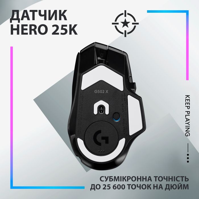 Мишка Logitech G502 X Plus Wireless Black (910-006162) зображення 4