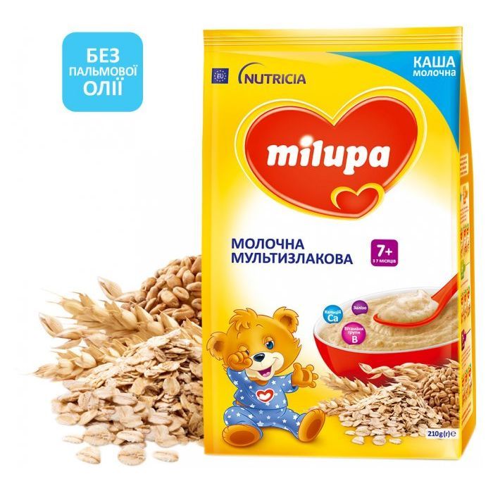 Дитяча каша Milupa Молочна Milupa Мультизлакова від 7 місяців 210 г (5900852047442)