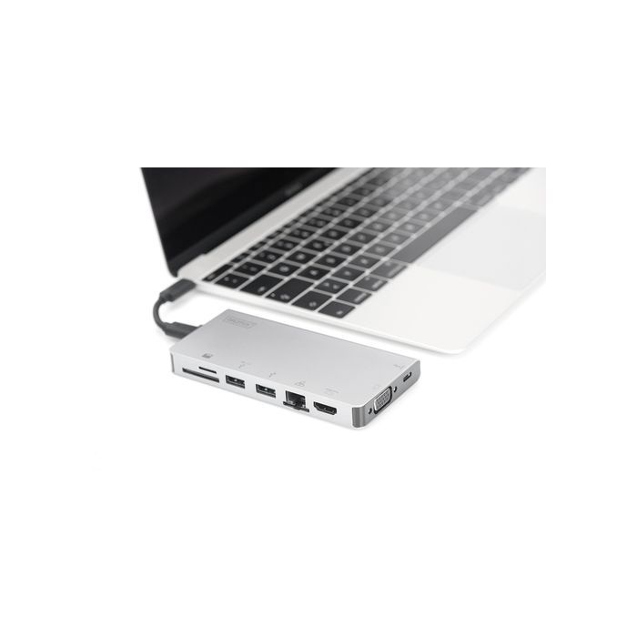 Концентратор Digitus Travel USB-C, 8 Port (DA-70866) зображення 2