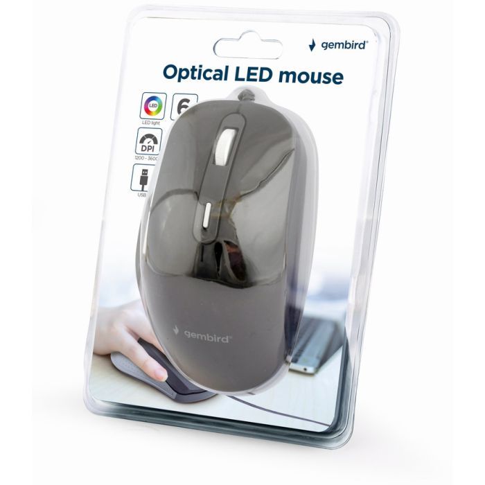 Мышка Gembird MUS-6B-02 USB Black (MUS-6B-02) изображение 4